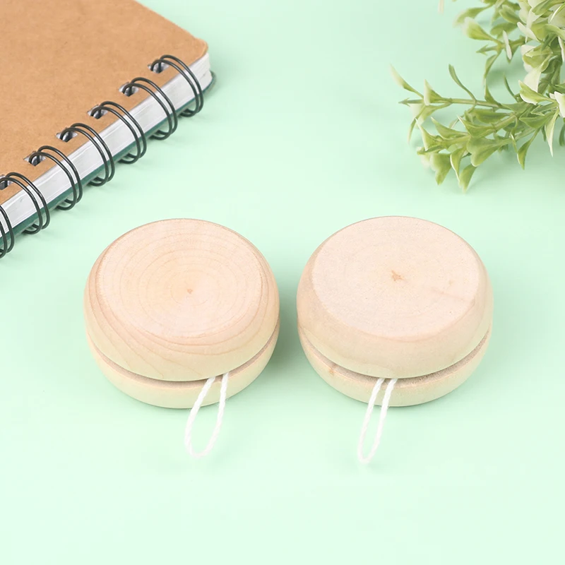 Yoyo Ball Wooden Mini Round DIY Baby Hand-Made Crafts Log Toys Kids Yo-Yo Creative Yo Yo Toys For Child Gift yoyo ball