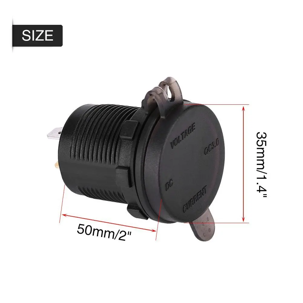   Ǹ ڵ  а, 3 in 1 USB ڵ  ޺, 12-24V, QC3.0  