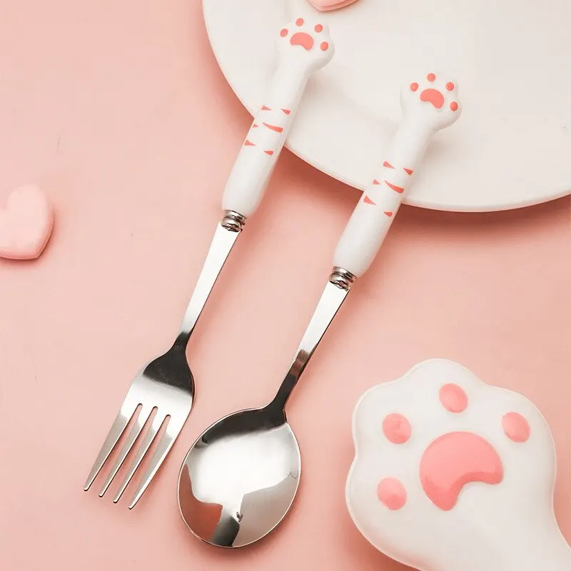 Stainless Steel Spoon and Fork Set with Storage Box for Adults Kids School cutlery set,western style cutlery set,picnic cutlery set,stainless steel cutlery set,picnic tableware,camping cutlery set,tableware storage box