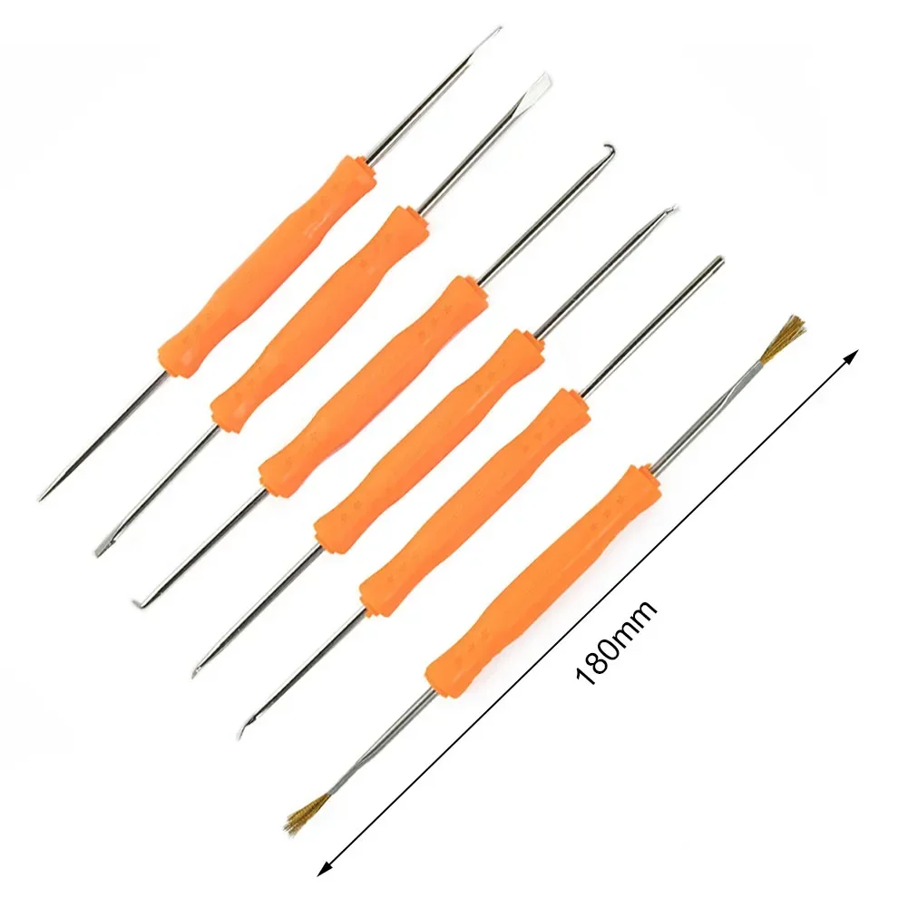 Repairing Tools Welding Tool Etc. And For Precision Work 6pcs Awl Brush Chrome Vanadium Steel Curved Needle Fork