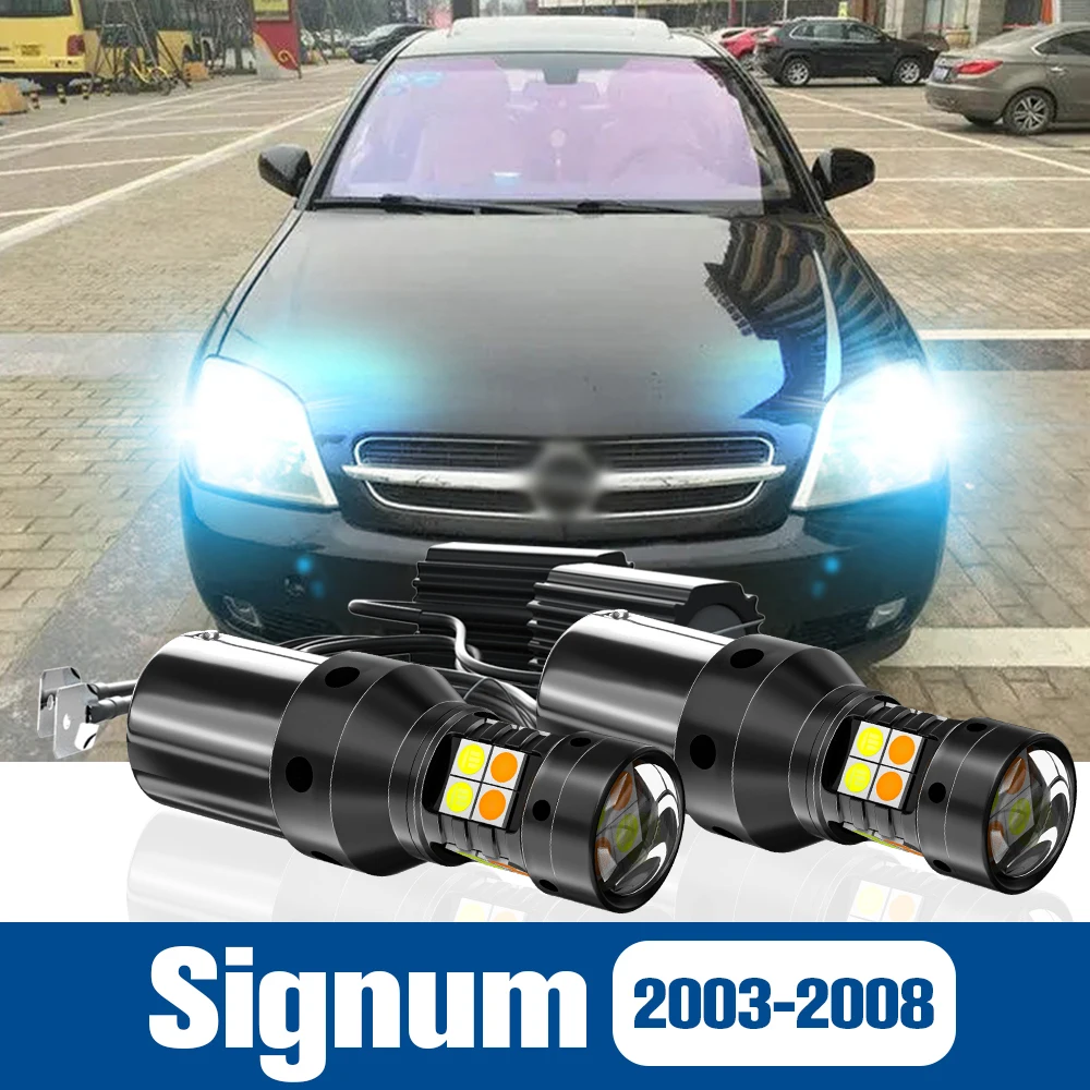 

2pcs LED Dual Mode Turn Signal+Daytime Running Light DRL Accessories Canbus For Opel Signum 2003-2008 2004 2005 2006 2007