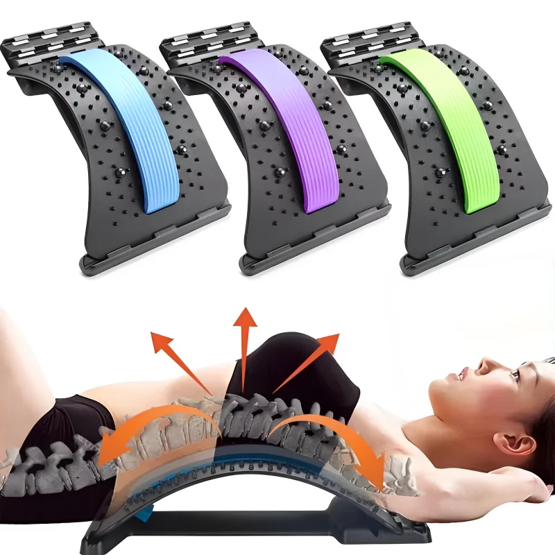 Back Stretcher Multi-Level Adjustable Massager Waist Neck Fitness Lumbar Cervical Spine Support Soothing Device Stretching Yoga 1
