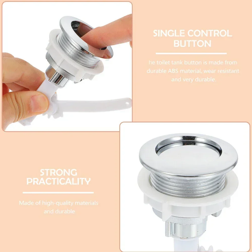38mm Bathroom Toilet Push Button Single Double Flush Button Round Water Tank Cover Switch Bathroom Toilet Accessories 1Pcs