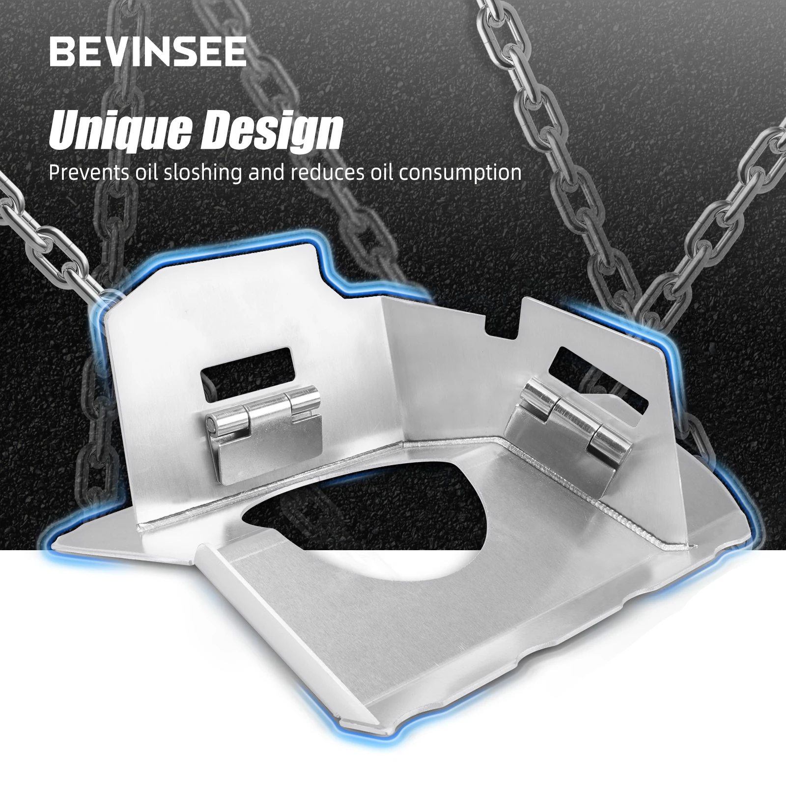 BEVINSEE Aluminum Oil Pan Baffle For BMW E46 320i 323i 323Ci 325i 328i 328Ci 330i 330Ci M54 M52TU Engine Car Parts 11131432703