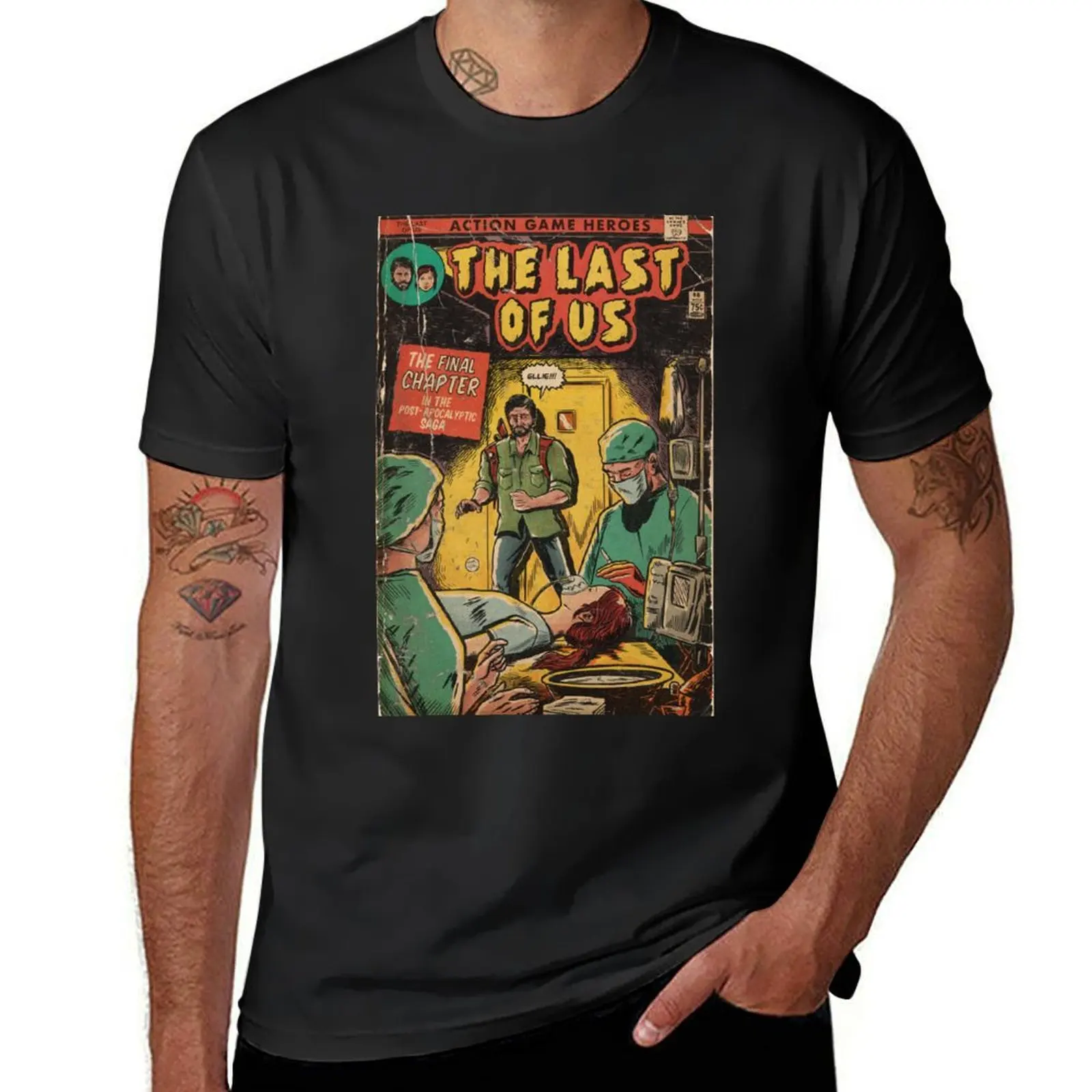 

The Last of Us - Ending comic cover fan art T-Shirt Blouse summer clothes for a boy black t shirts for men