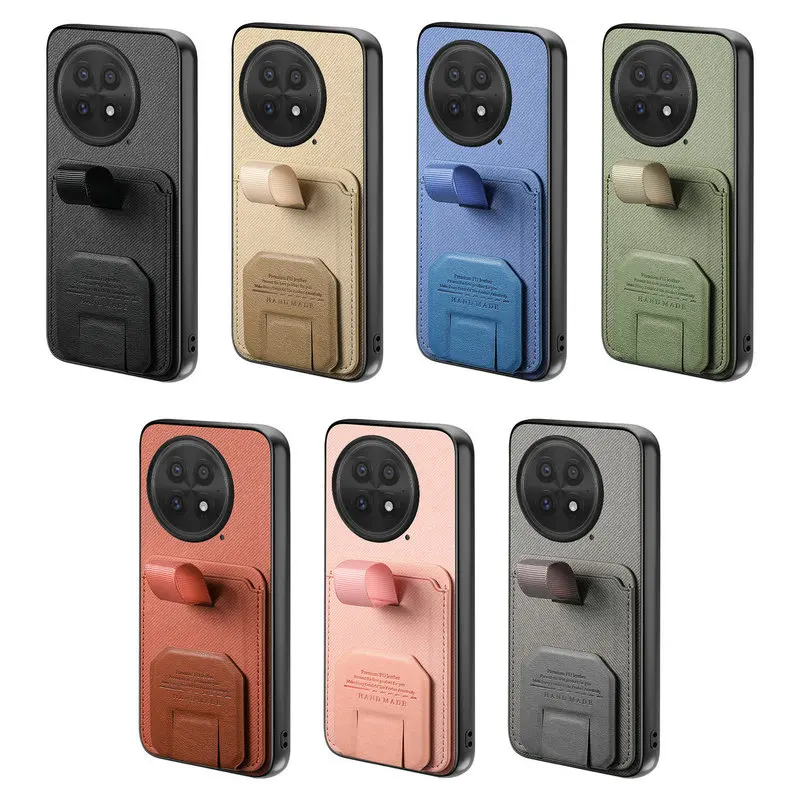 Shockproof Leather Card Holder Stand Luxury Phone Case