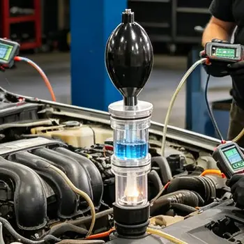 Strumento di alta precisione per il test delle perdite del motore con sensore per l'ispezione del sistema di combustione e raffreddamento di auto e camion.
