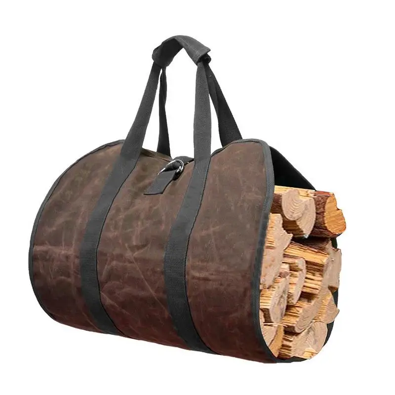 

Transport Heavy Duty Log Storage Bag Carrying Fireplace Universal Wood Carrier Indoor Outdoor Firewood Tote Large Capacity