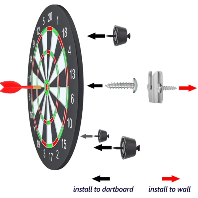 Jeu de fléchettes portables pour montage mural, jeu de crochets à