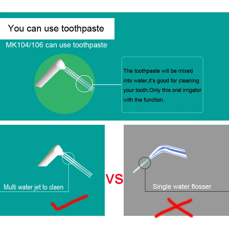 New Portable No Electric Bathroom Faucet Oral Irrigator Teeth Whitening Hygiene Clareador Water Pick Irrigador Toothpaste Device
