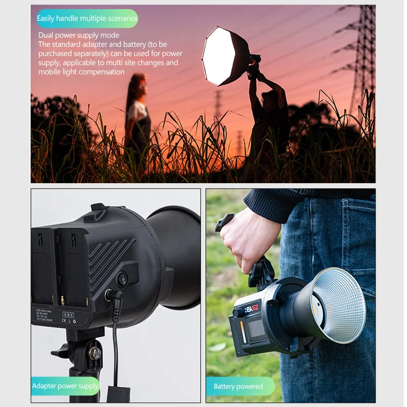 ZSYB YB CL-60Bi Bi-color Handheld Video Light wireless Remote control Fill Lights For Outdoor Shooting Live Short Video 4