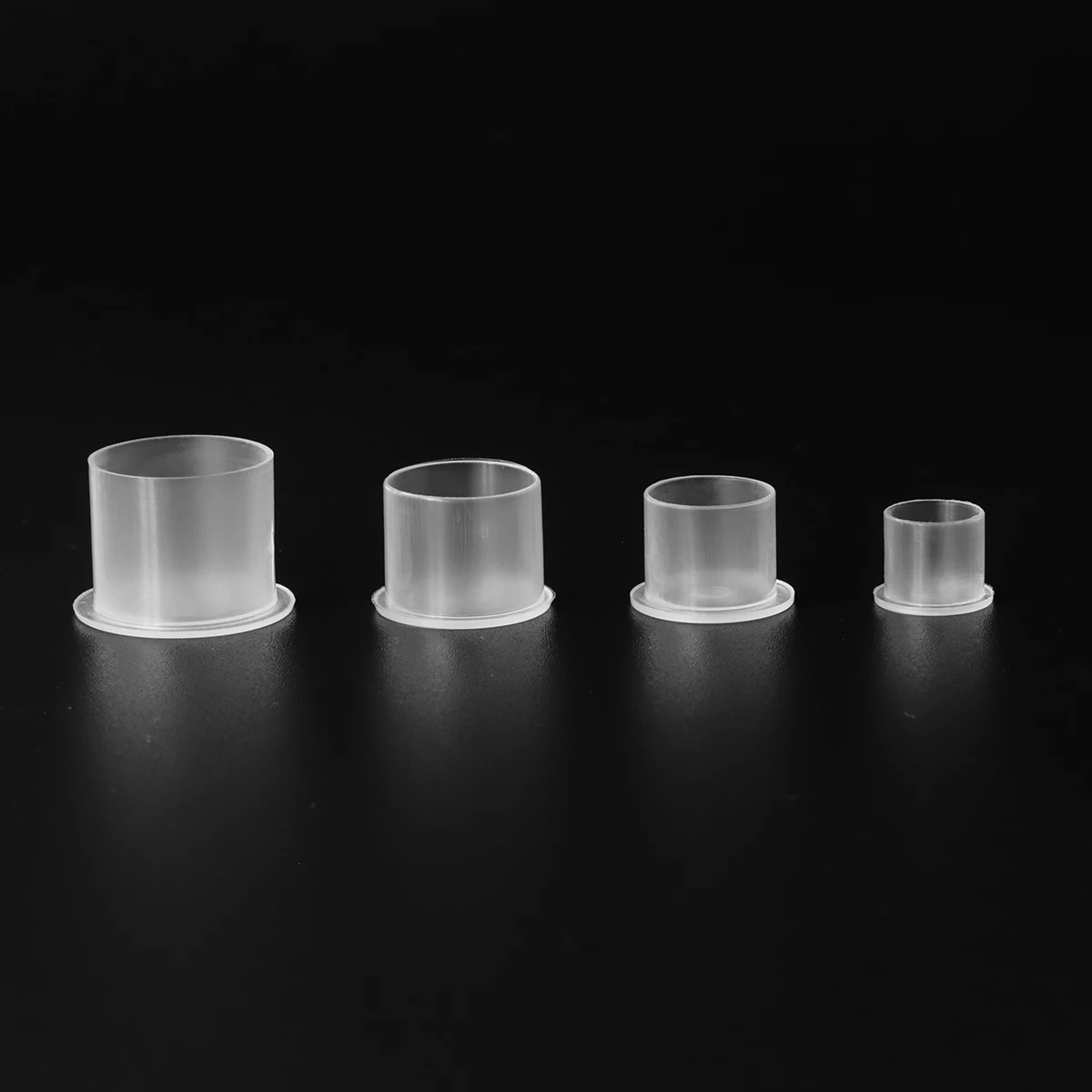 Tattoo ink caps 1000pcs S/M/L/XL disposable with base clear plastic pigment permanent makeup container