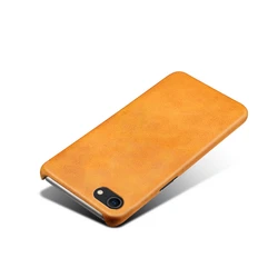 Premium PU Leather Slim Cover for iPhone - Elegant and Durable Smartphone Protection (Orange)