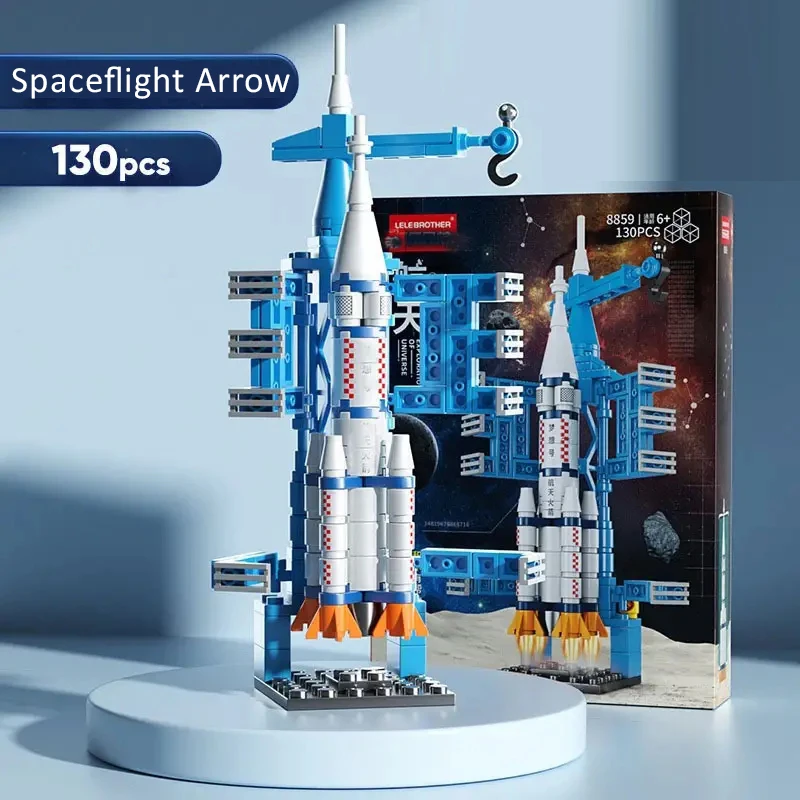 Aerospace Space Rocket Launch Center Base Puzzle Model Mini Building Blocks Assemble Bricks Children's Boys Kids Toys Montessor 6