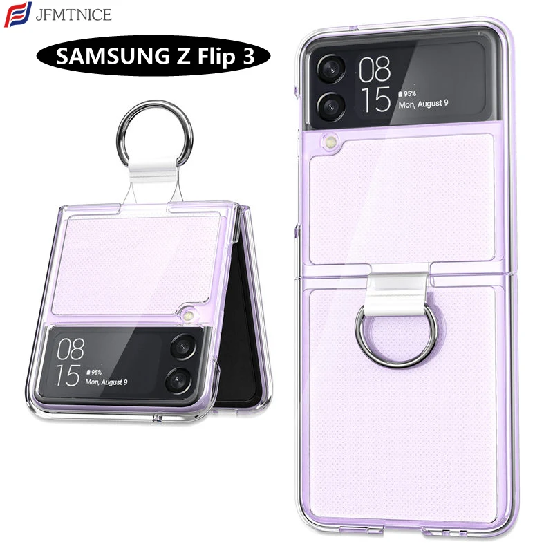 Samsung Z Flip 3 Case Hinge Cover Samsung Z Flip 3 Clear Case Ring
