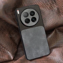 Leather Case with Dull Polish Acrylic Cover - Skin Feeling Finish for Tecno Camon 40 Premier (GRAY)