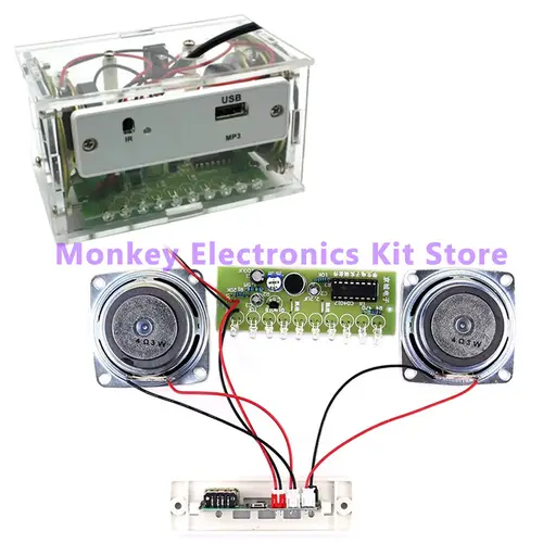 White DIY Bluetooth Speaker Electronic Kit DIY Soldering Project Electronics Kit Teaching Practice Bluetooth Stereo Speaker Kit - Image 5