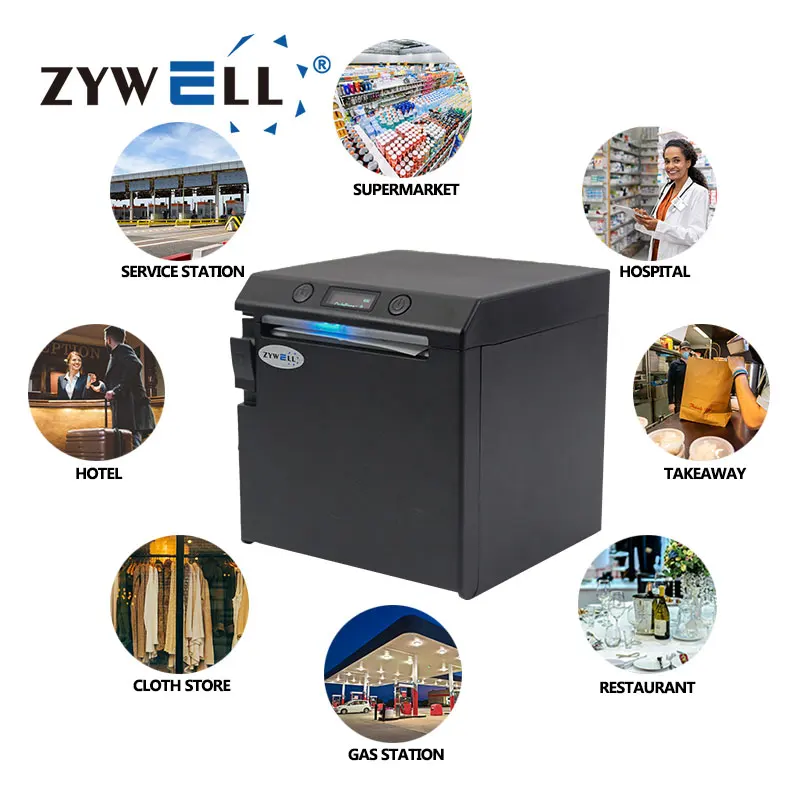 ZYWELL H862 80mm 감열식 프린터 (스크린 포함, 듀얼 컬러 인쇄 기능, 영수증/송장 출력 가능)