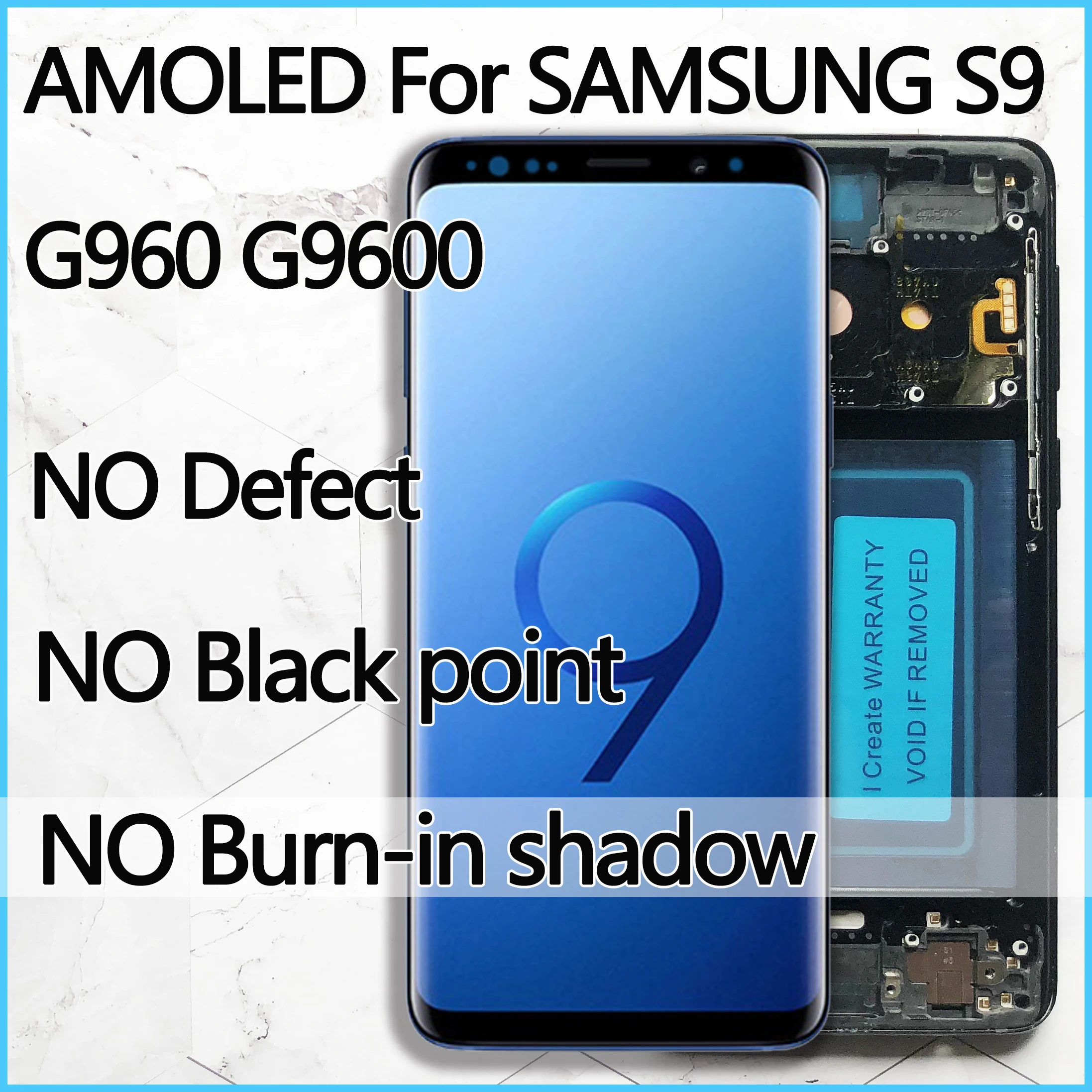 ЖК-дисплей AMOLED для SAMSUNG Galaxy S9