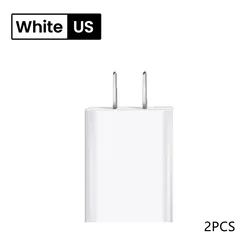 Universal 5V 2A USB Wall Charger with EU/US Plug - Choose 1 or 2 Pieces - Us 2pcs