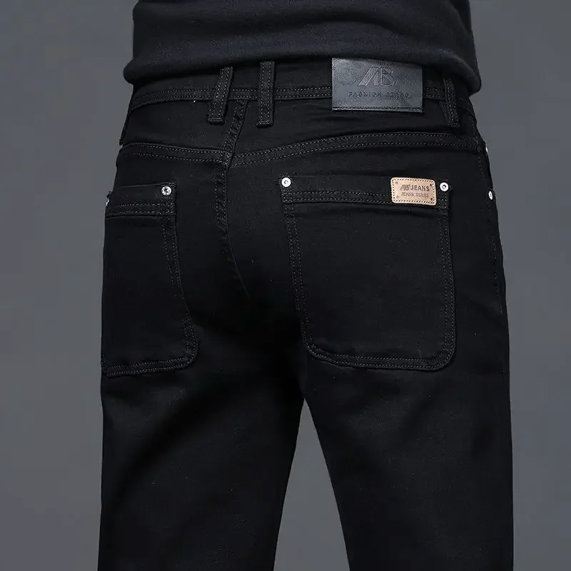thumbnail image 1 of Pantalones vaqueros de verano para hombre, pantalones cargo, pantalones vaqueros para hombre, elásticos, económicos, estilo coreano, elegantes, clásicos, estéticos, vaqueros lavados, 1 of 5