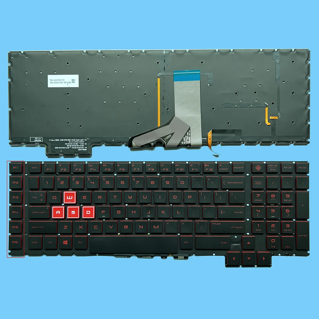 

Клавиатура для HP Omen 17-AN000 17-AN011dx 17-AN013dx 17-AN014dx 17-AN025nm 17-an026nm/AN027nm/104ur/031TX красная подсветка