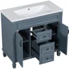 36” Bathroom Vanity with Sink, Single Sink Vanity Cabinet Set with 36” Countertop & Integrated Sinks, 2 Doors & 2 Drawers 5
