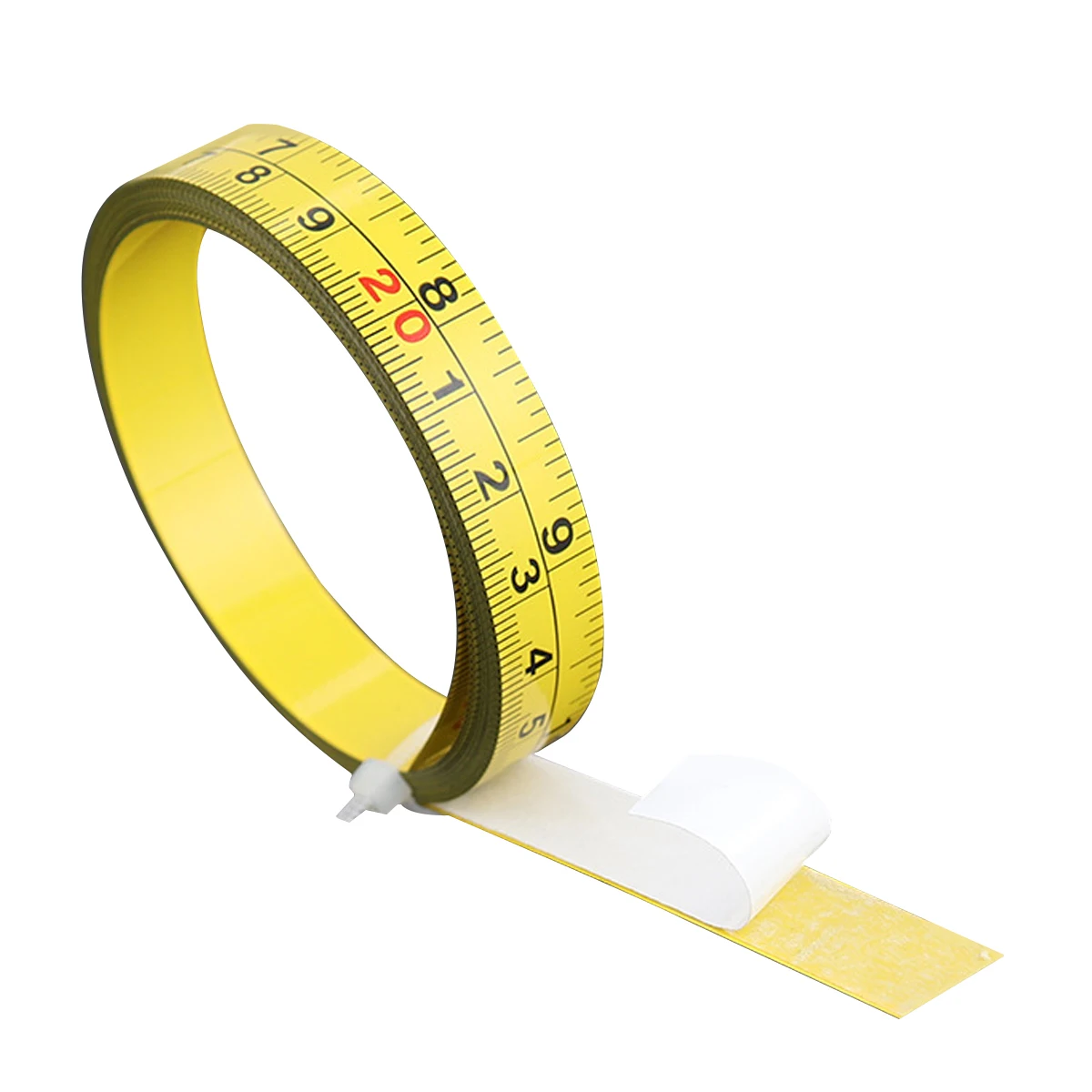 

1/2/3/4/5 M Self-Adhesive Measuring Tape Steel Workbench Ruler with Double Scale mm/inch Left Right Reading for Woodworking Saw