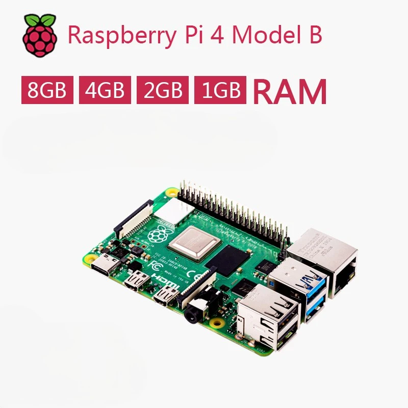 

Official Original Raspberry Pi 4 Model B Dev Board or 4b Kit(G) RAM 1GB 2GB 4GB 8GB Core CPU 1.5Ghz 3 Speeder Than Pi 3B+