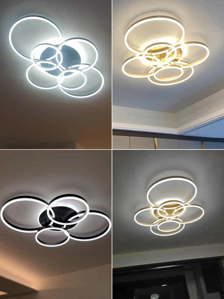 Modern LED Chandelier Lighting Indoor For Living Study Bedroom Lamps Round Rings Foyer Lustre Luminaire led chandelier,ceiling chandelier