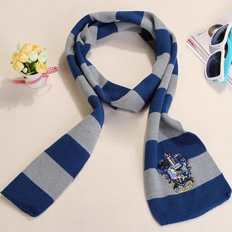 Winter Cotton Striped Christmas Kids Scarves Halloween Cosplay Scarves Movies Harris Magic Costumes Wizard School Party