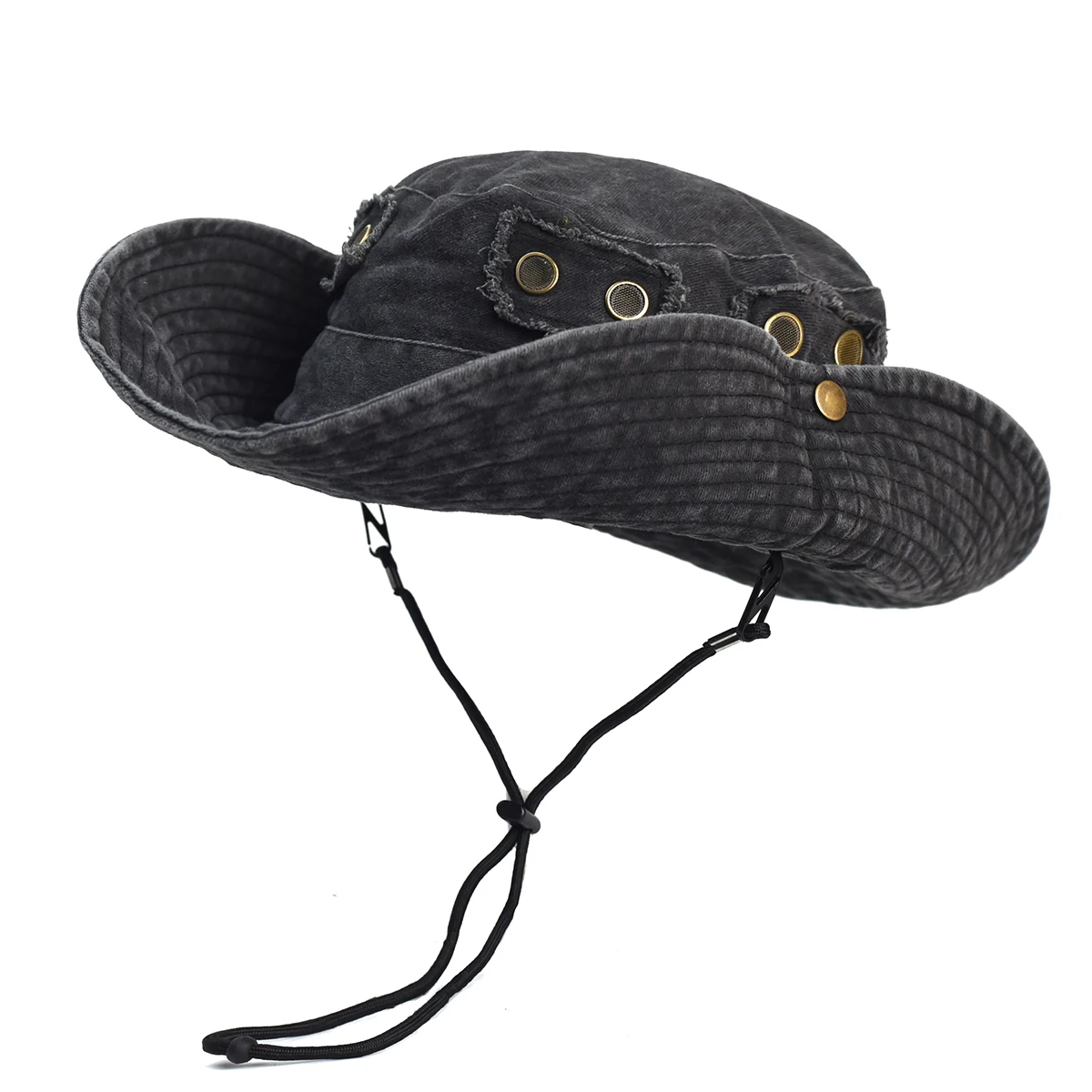 

Fishing Hiking Sun Hat Men Women Boonie Hat Wide Brim Bucket Hat Outdoor Safari Summer Cap Cotton Bucket Hat