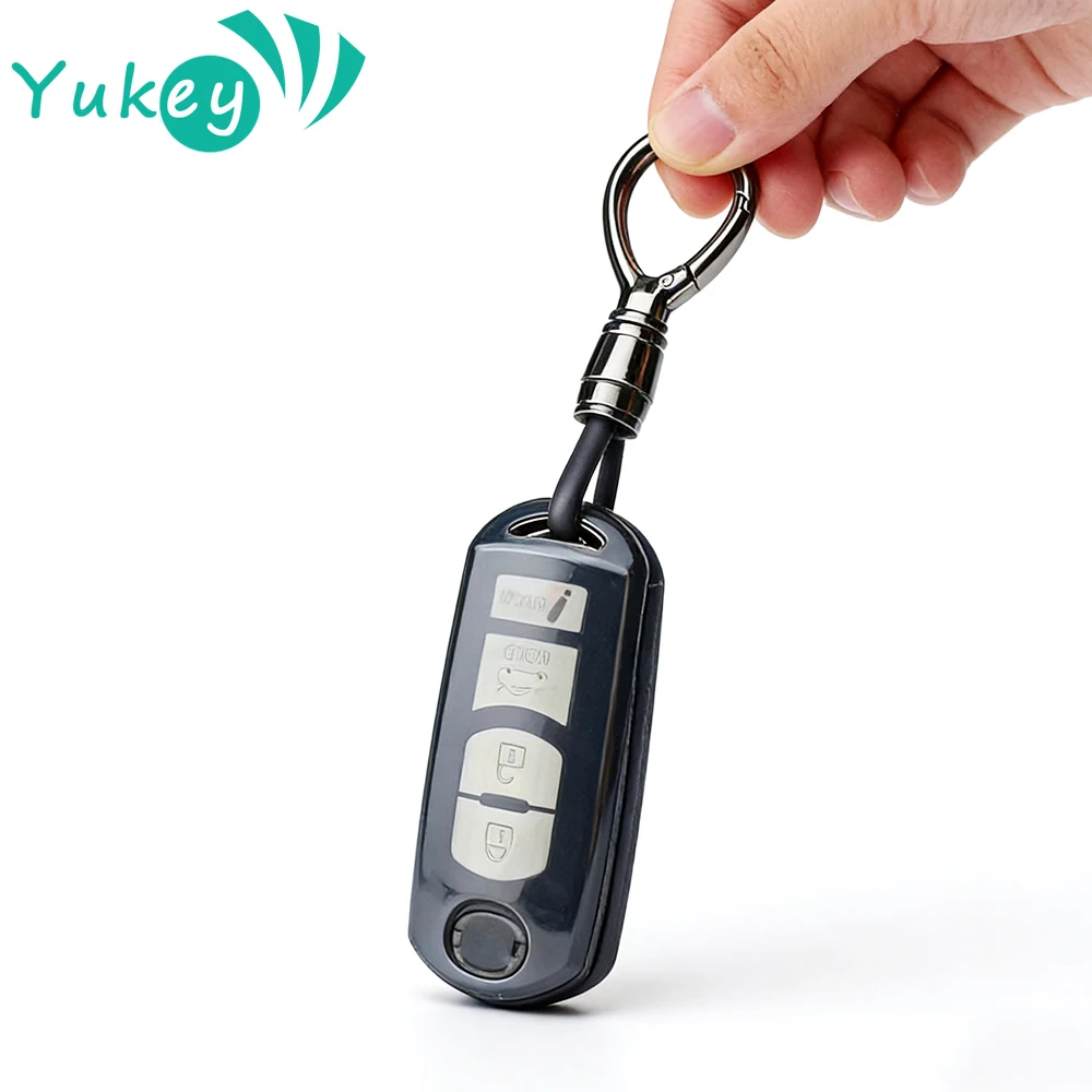 Transparent Car Key Case Cover with Keychain Clip
