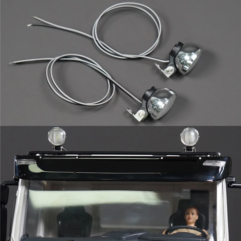 

2 шт., фонарь для прожектора, для радиоуправляемого гусеничного автомобиля 1/10 TRX4 1/14 Tamiya, Радиоуправляемый грузовик, самосвал SCANIA 770S VOLVO BENZ MAN