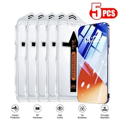 5 - Pack Premium Toughened Glass Screen Protectors with Installation Kit - 5Pcs Anti - Peeping