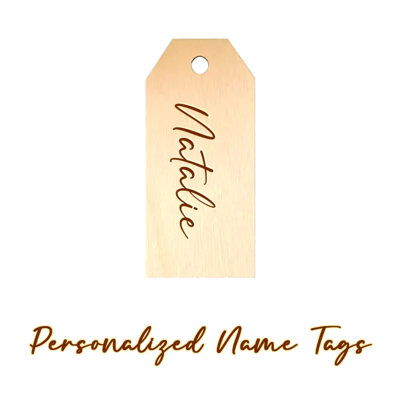 Modern Engraved Stocking Tag, Name Tags, Gift Tags