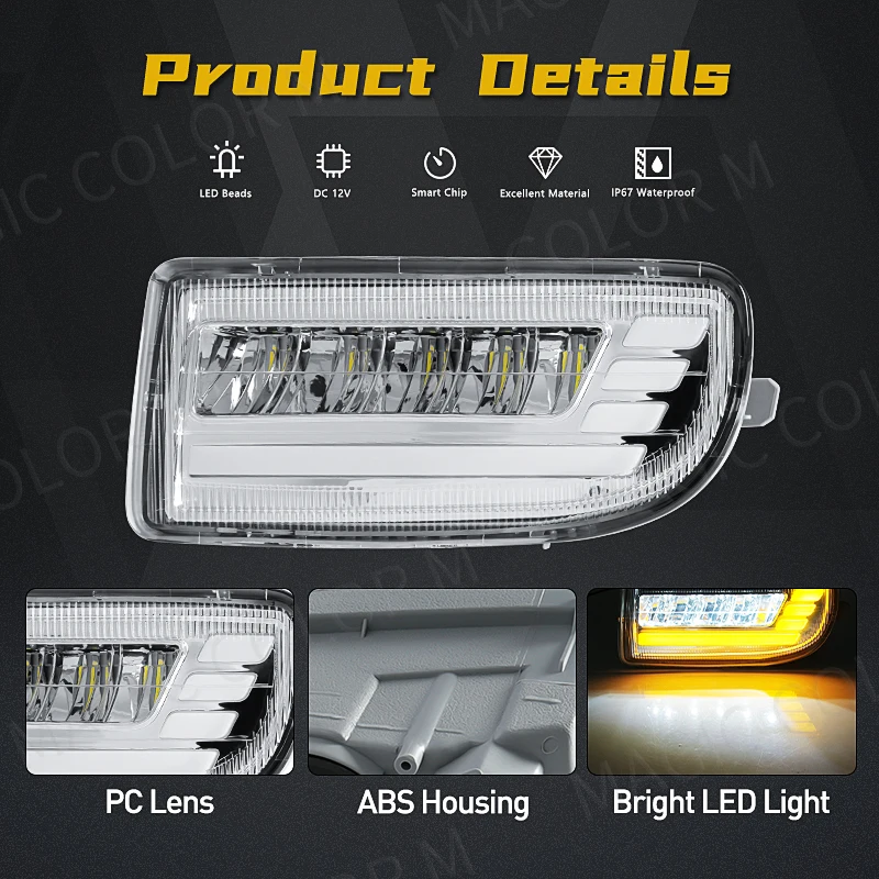 2 Stks Auto Led Lens Mistlamp Angel Eye Drl 30W Voor Toyota Rav4 Land Cruiser Prado Highlander Yaris Prius 4runner,Blue and yellow