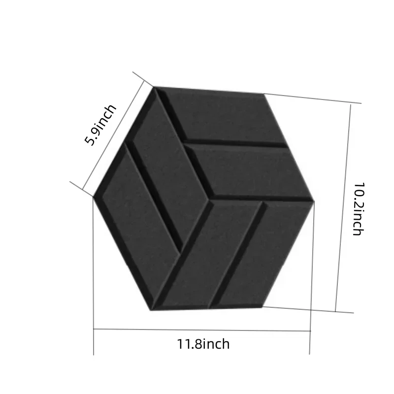 Self-adhesive Acoustic Panels Hexagon Sound Absorbing Soundproof Wall Panels To Absorb Noise Sound Proofing Foam 12Pack soundproof foam