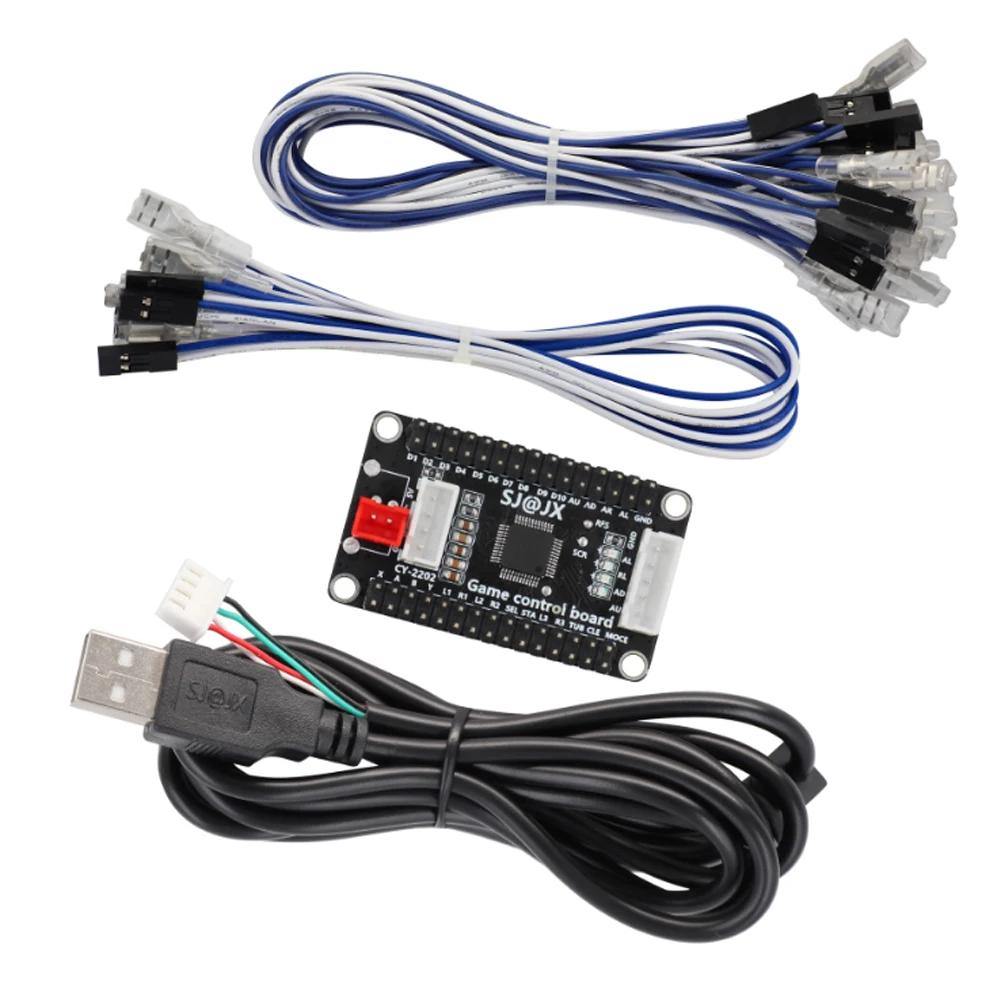 제로 지연 아케이드 USB 인코더 PC PS3 스위치 라즈베리 파이 Nintendo 5PIN 및 2.8MM 버튼 히트 박스 컨트롤러 용 조이스틱