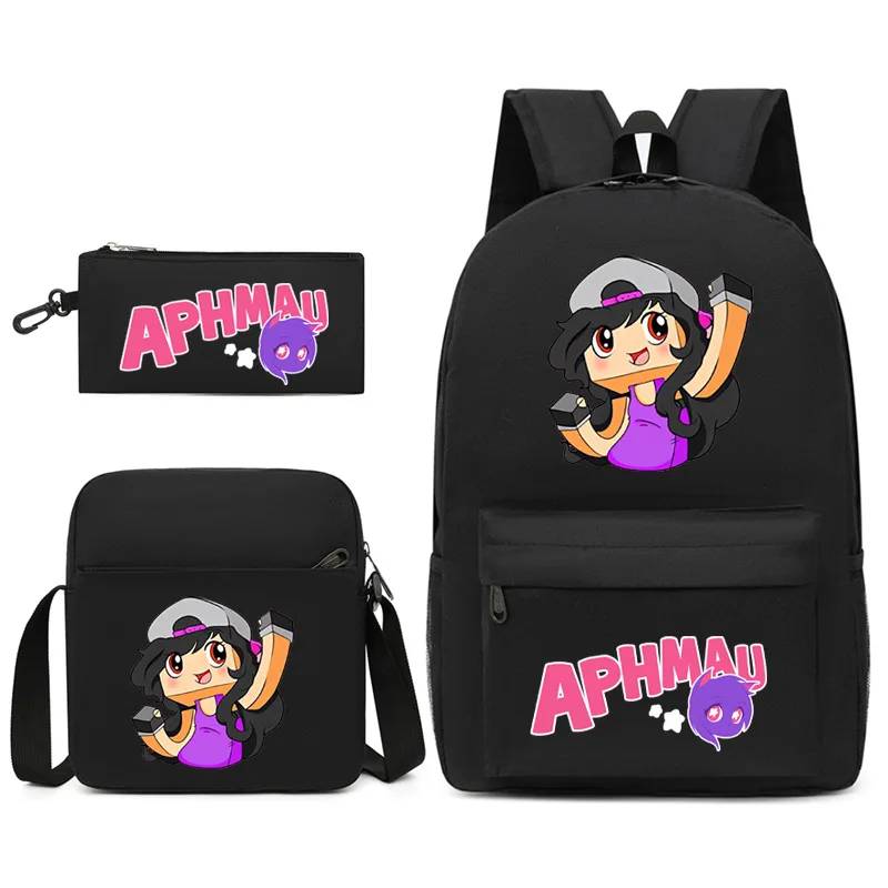 Aphmau Anime Backpack Travel Usb School Bag Male Student School Bag