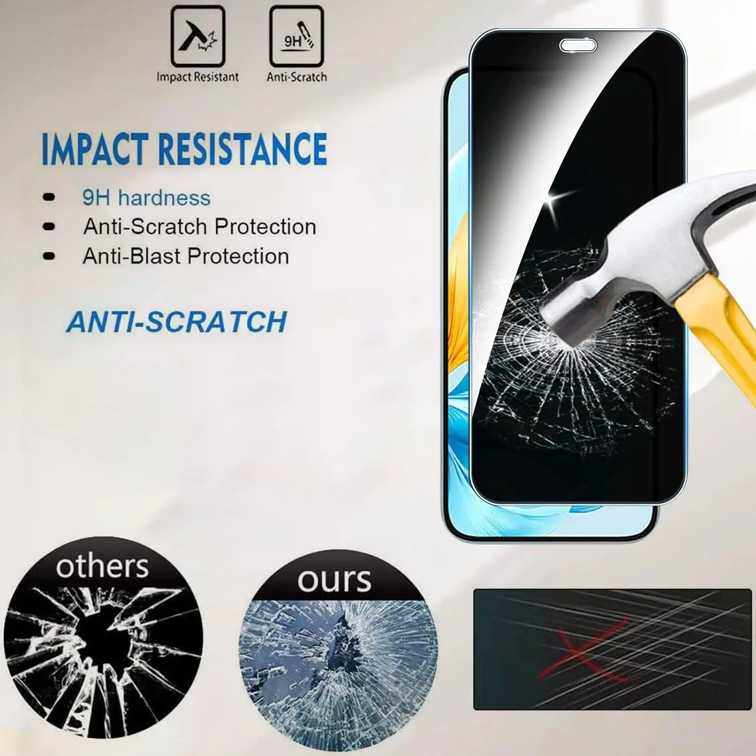 2 قطعة واقي شاشة مضاد للتجسس لهاتف Honor 200 Lite...