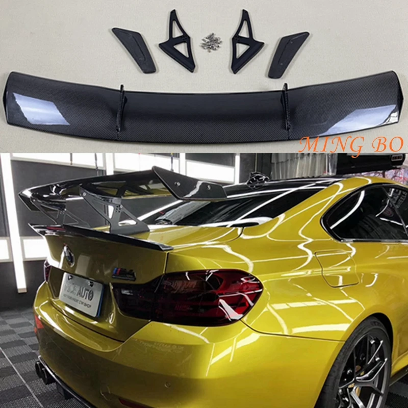 

Для BMW M4 F82 3D стиль углеродное волокно задний спойлер крыло багажника 2014-2020 FRP кованый УГЛЕРОДНЫЙ