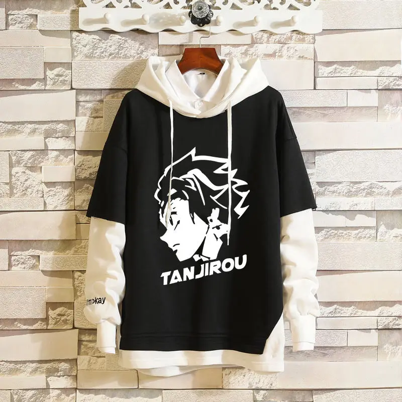 

Demon Slayer Anime Hoodies Kamado Tanjirou Kamado Nezuko Cartoon Pullover Cosplay Hooded Sweatshirt Harajuku Streetswear