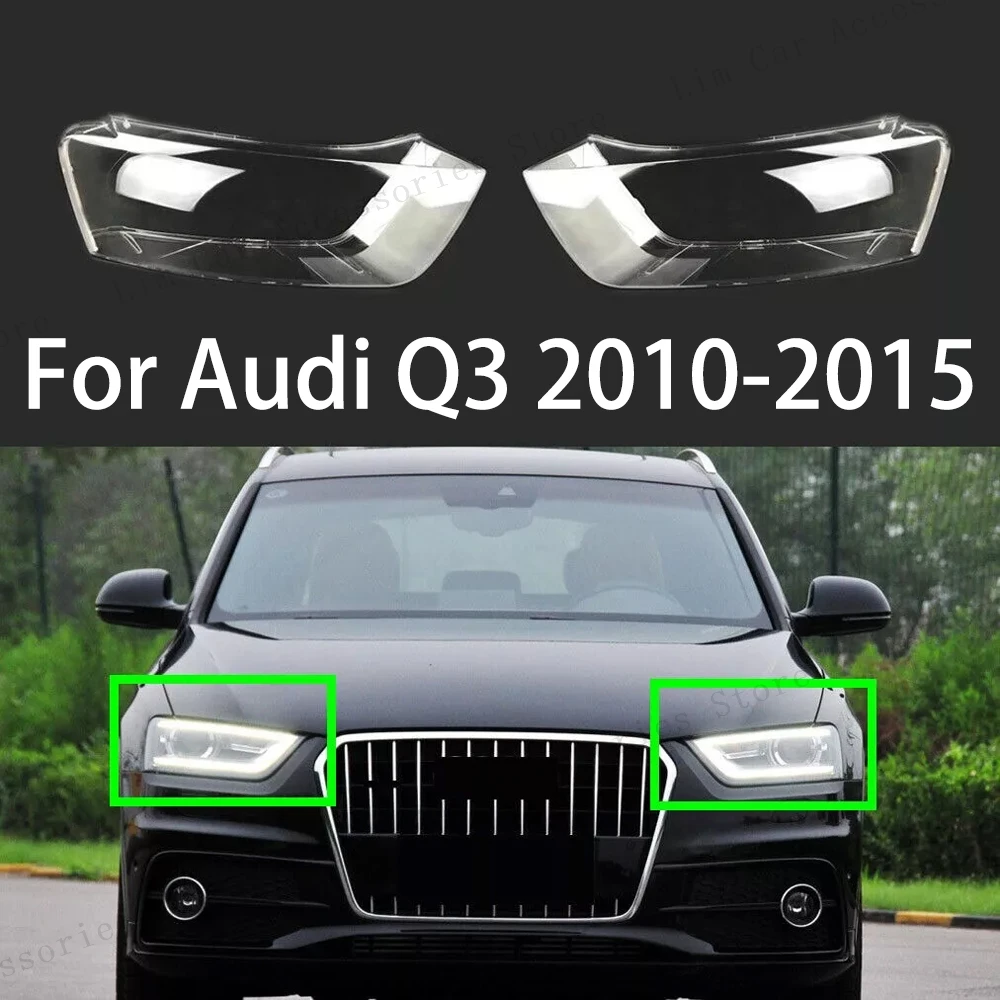 Audi Q3 2016-2018 Headlight Lens Cover - Right Side Transparent Lamp Shade Protection