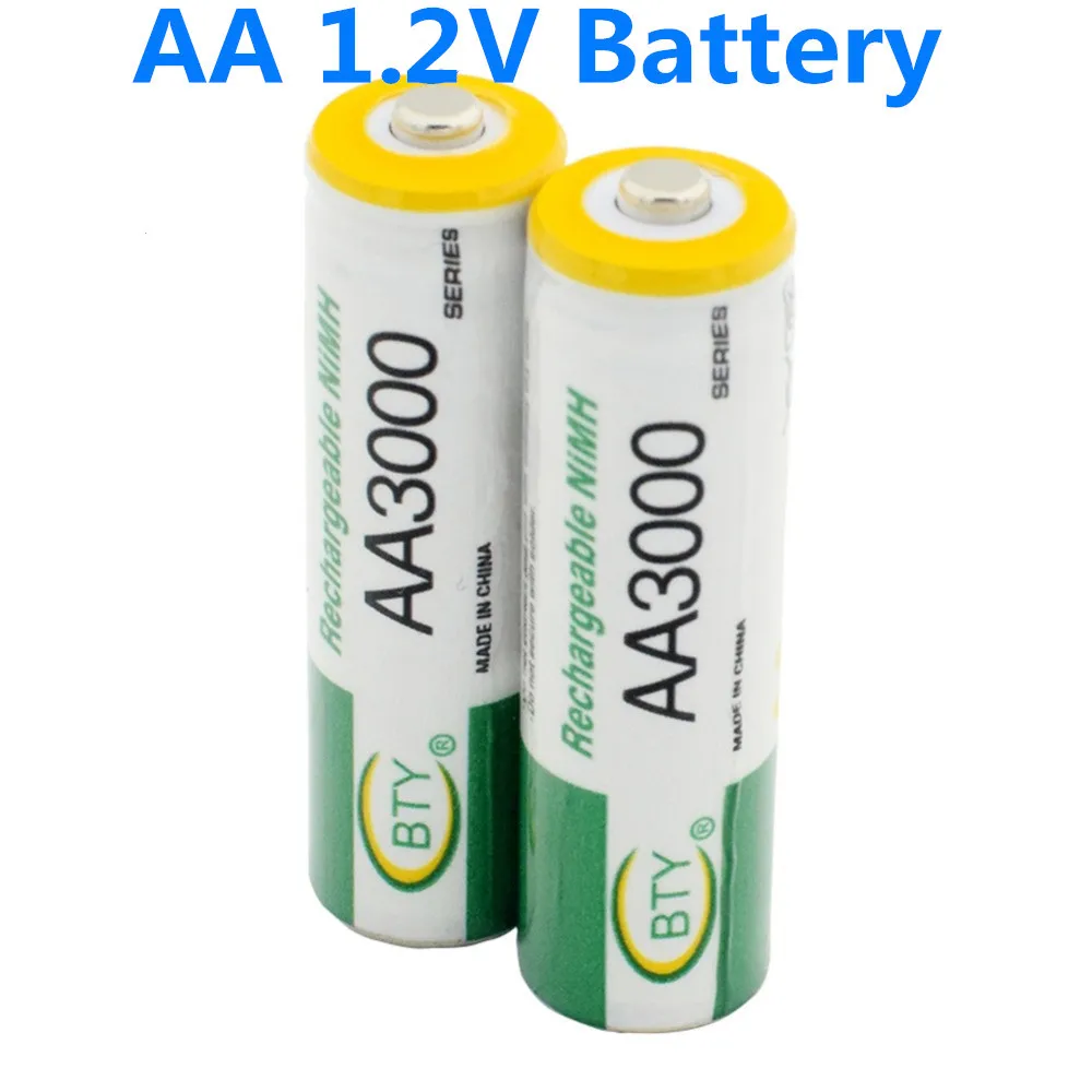 

Batterie Rechargeable 100% mAh AA NI-MH 3000 v, préchargée, pour jouets, appareil photo, Microphone, nouveauté 1.2