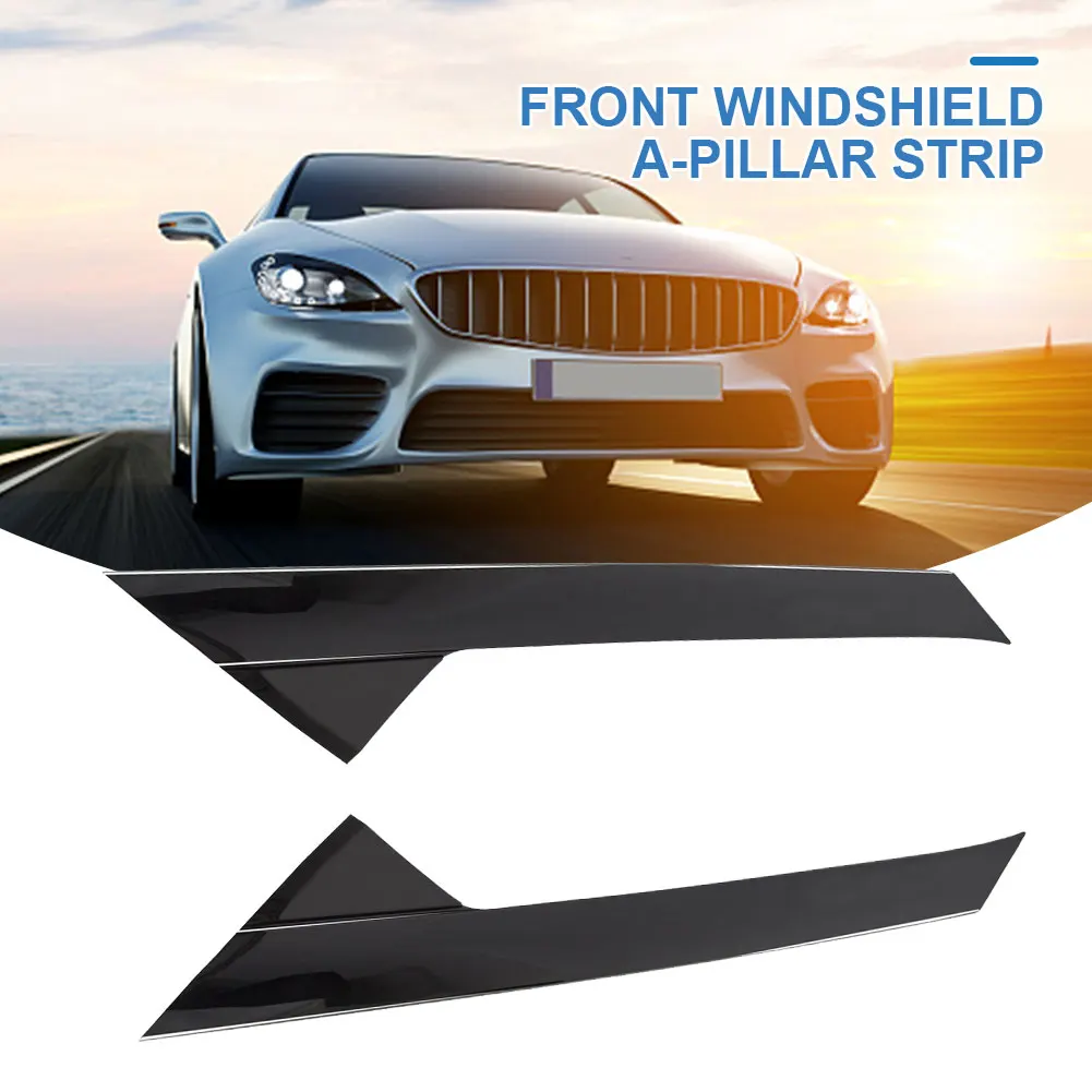 2pcs Windshield Trim Molding A-Pillar Set Driver Passenger Side Windshield A-Pillar Molding Trim for Ford Explorer 2011-