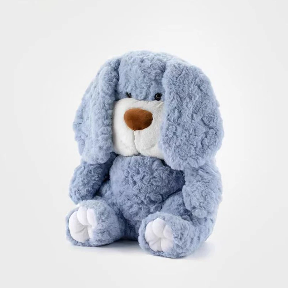 38CM Cute Blue Dog PlushToy Super Soft Curly Cloth Doll Sleeping Pillow Doll To Friends Birthday Christmas Holiday Gift gwt24 imaginext® dc super friends™ bat tech бэтмобиль