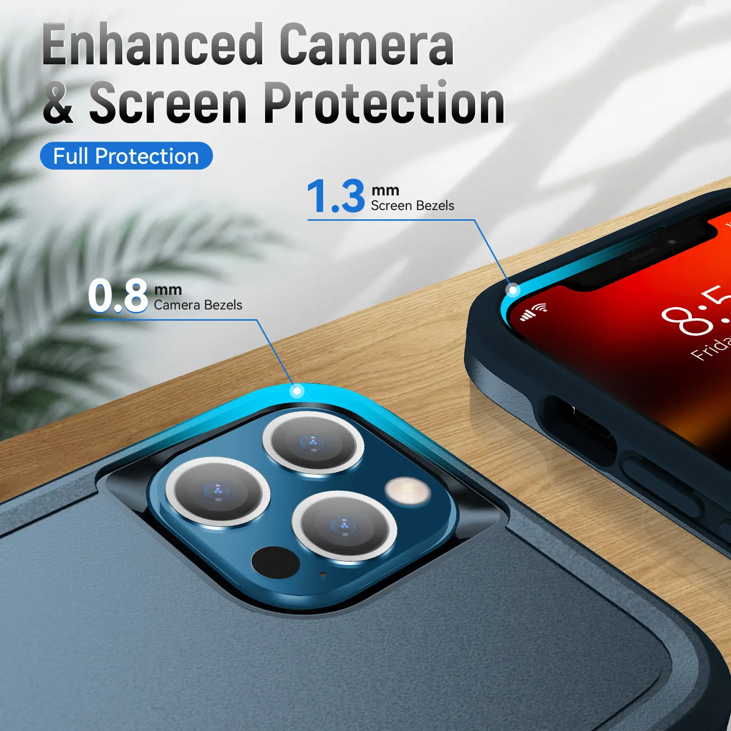 Armor Shockproof Phone Case with Heavy Duty TPU Bumper and Hard Plastic Back Cover
