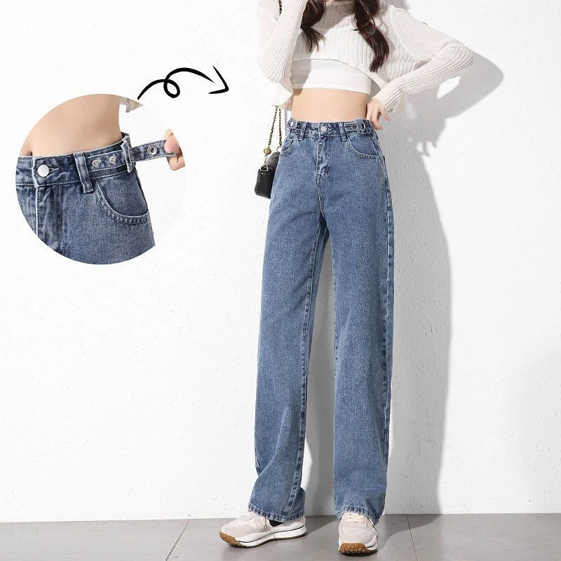 

Y2K Streetwear Casual Vintage Korean Fashion Boyfriend Jeans For Trousers Women Denim Wide-legged Baggy Pants Women's Bottoms