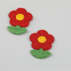 Floral Embroidered Knitted Patches - Decorative Fabric Stickers and Accessories (Set of 10) - 30pc (8)
